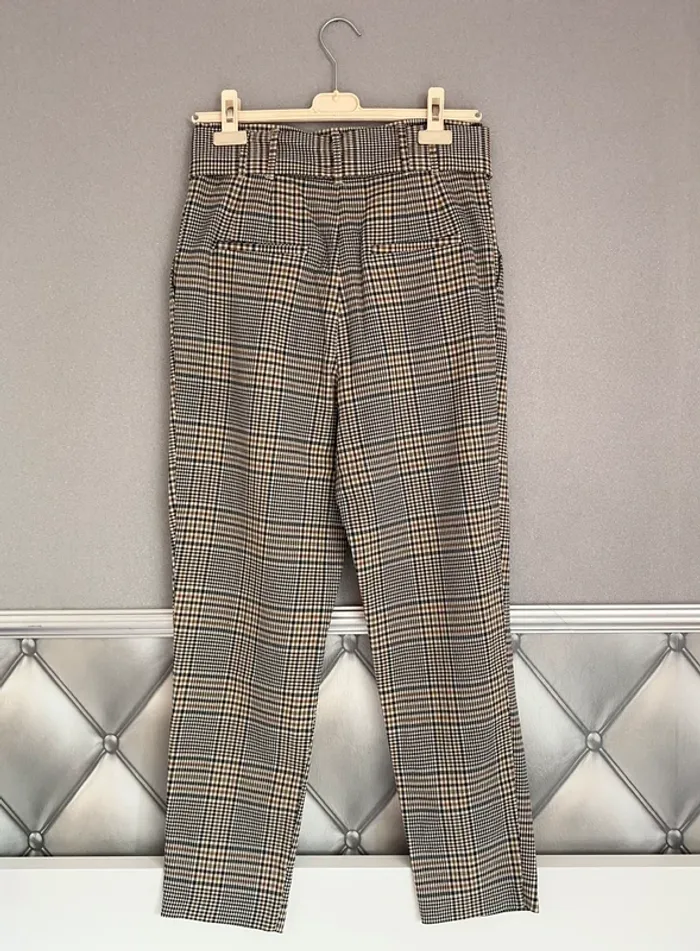 Pantalon à carreaux Zara S/M - photo numéro 3