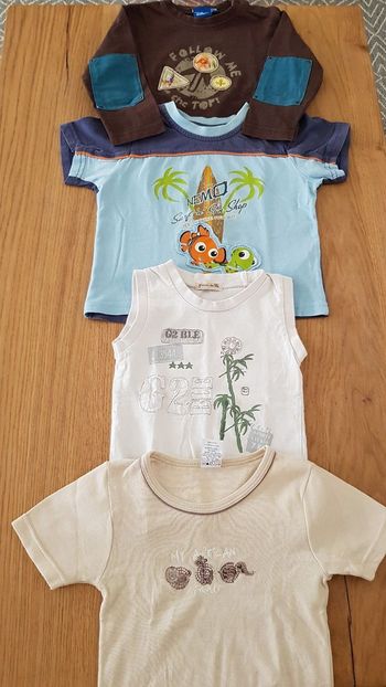 Lot de 4 tee-shirts garçon 2 ans
