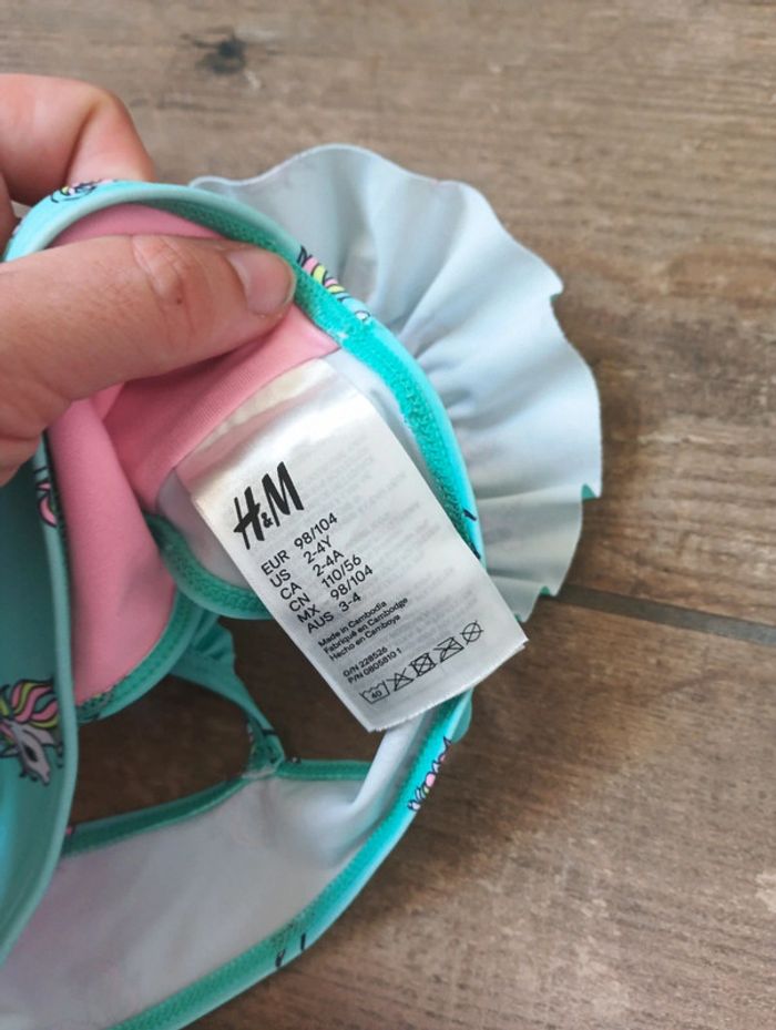 Maillot de bain 2 pièces Fille 2/4 ans Licorne H&M - photo numéro 2
