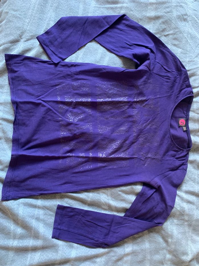 Haut manches longues Kiabi violet