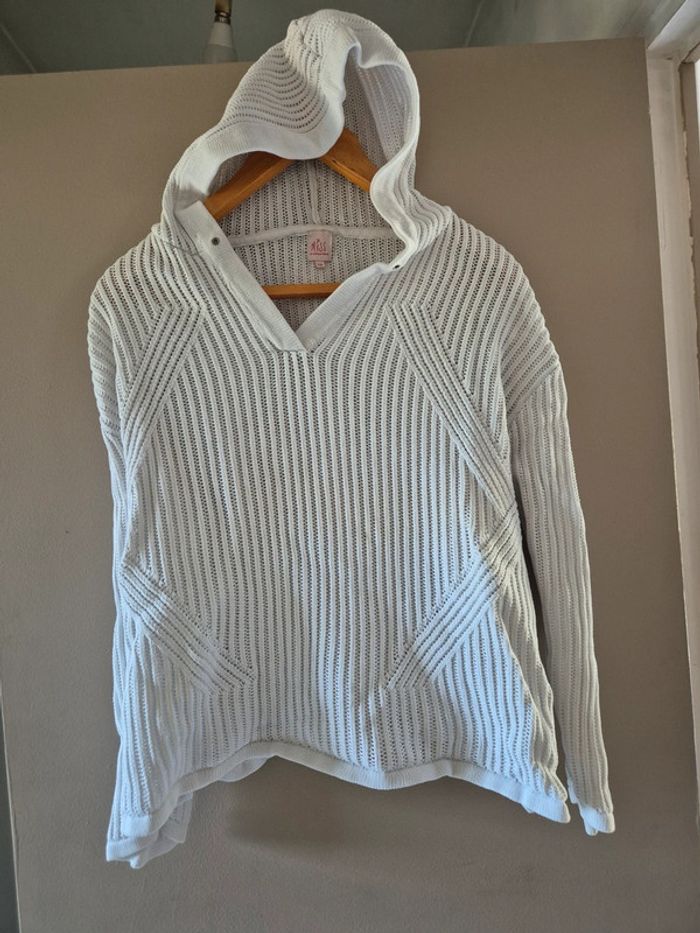 Pull blanc femme capitaine tortue taille xl