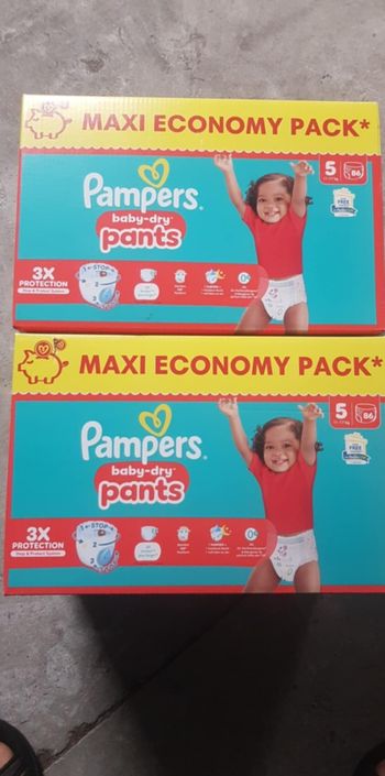 2 boîte de couche pampers pants taille 5 a 40€