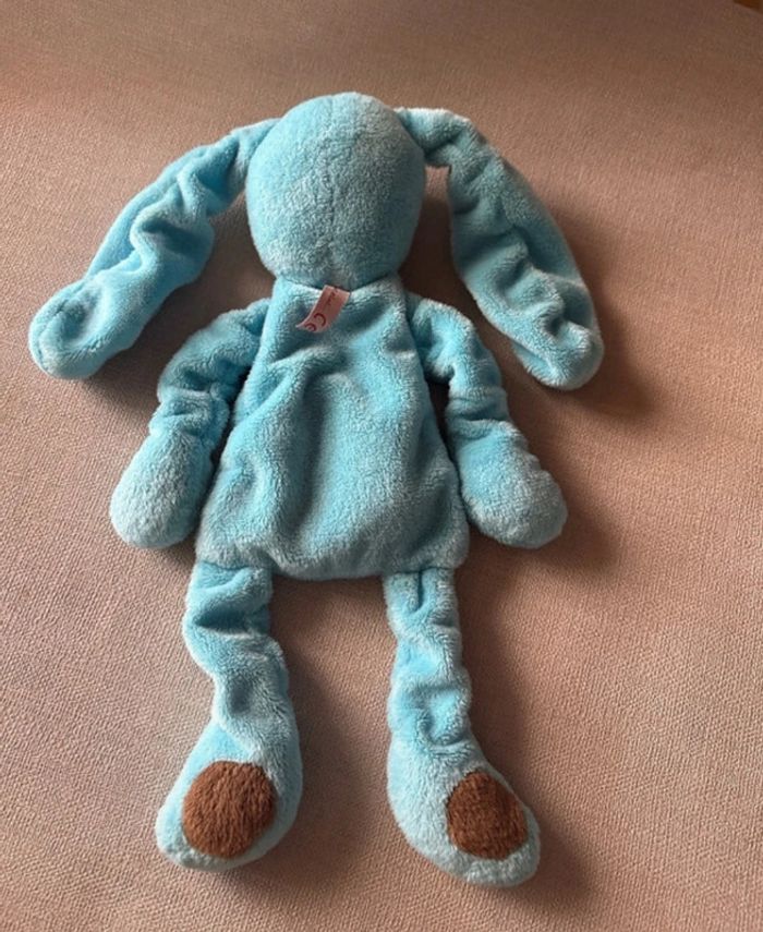 DPAM doudou lapin bleu turquoise - photo numéro 2