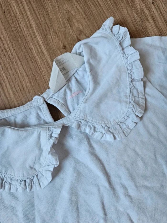 Tee shirt blanc col claudine h&m 2 ans - photo numéro 2