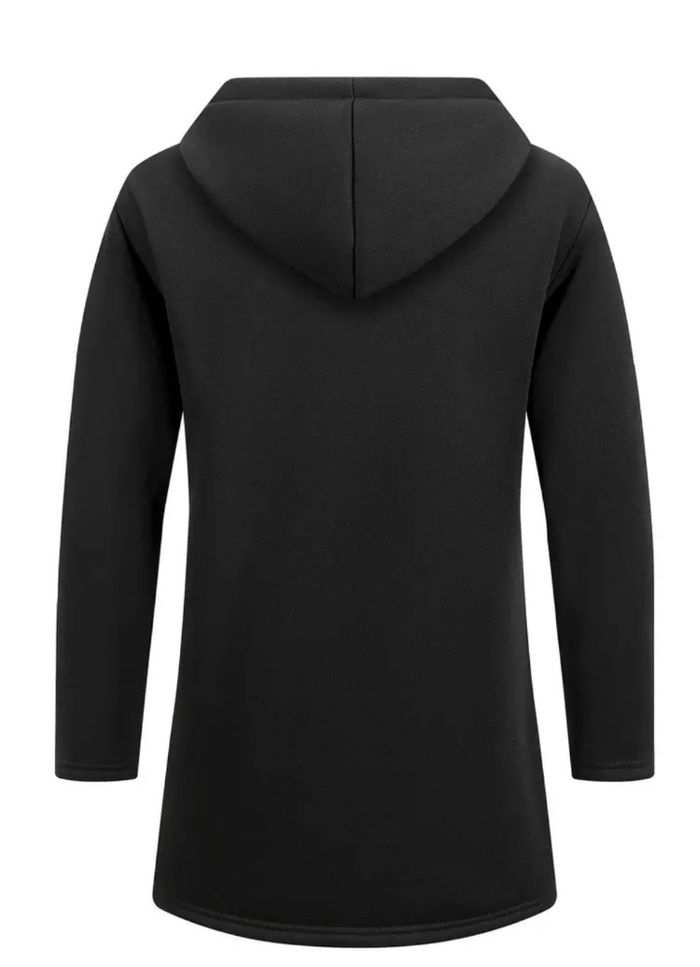 Veste à capuche vintage pour homme, style décontracté mi-long, sweatshirt chaud pour automne et hiver - photo numéro 2