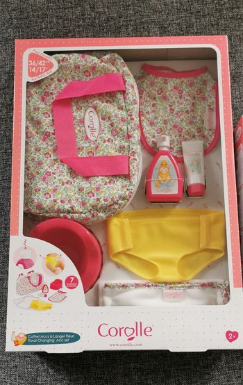 Corolle accessoires à langer poupon neuf jms ouvert 