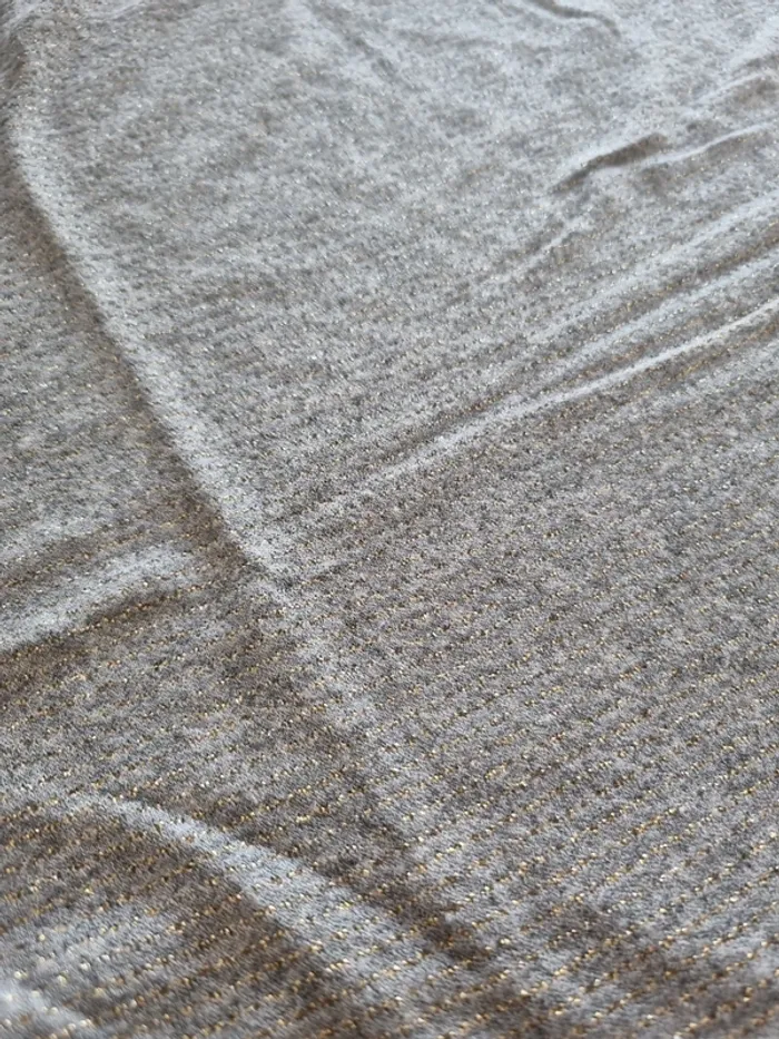 Tee shirt gris et doré - photo numéro 3