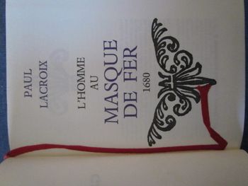 (1179) Livre "L'Homme au masque de fer" par Paul Lacroix date de 1970