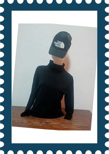 Pull fin noir col roulé Canda taille M