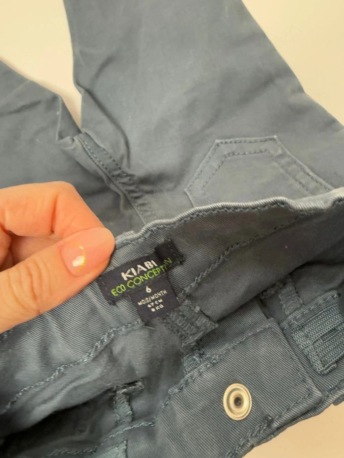 Pantalon Kiabi bleu bébé garçon taille 6 mois - photo numéro 2