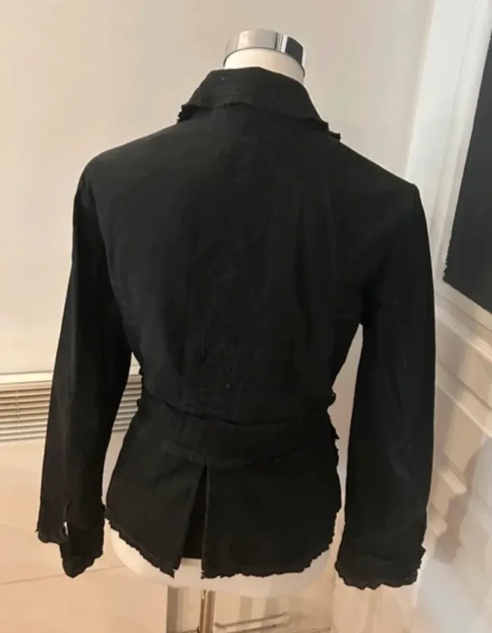 Alain Manoukian, veste légère, veste en jean coton noir, taille 40 femme - photo numéro 2