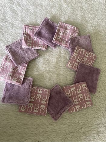 Lingette lilas hiboux
