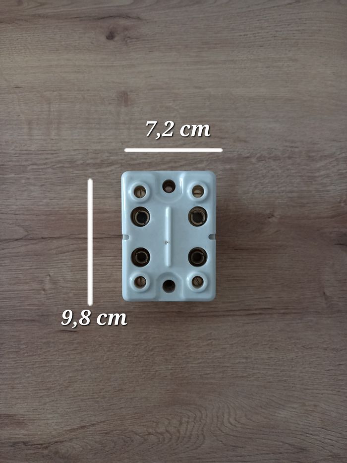 Domino ancien en ceramique et laiton. - photo numéro 7
