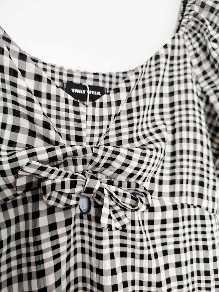 Tally Weijl Robe Courte Vichy Noir et Blanc Taille L - photo numéro 5
