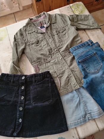 Lot 13/14 ans veste jupe jean 4 pièces