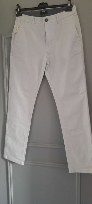 Pantalon en toile bleu pâle slim fitt