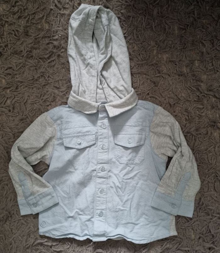 Veste chemise à capuche 18mois 81cm