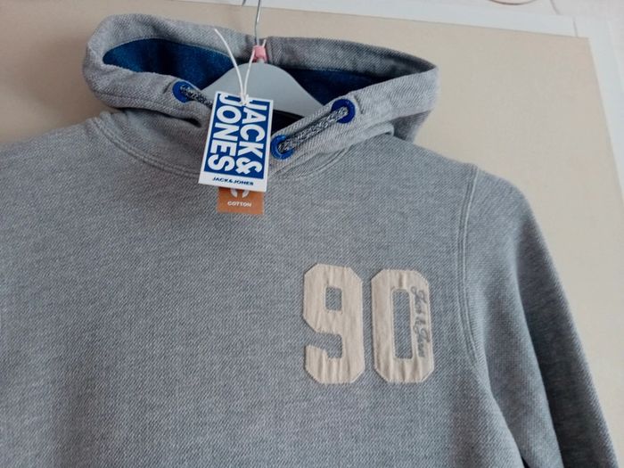 Pull à capuche gris Jack&Jones neuf - photo numéro 2