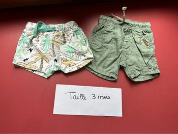 Lot de short taille 3 mois