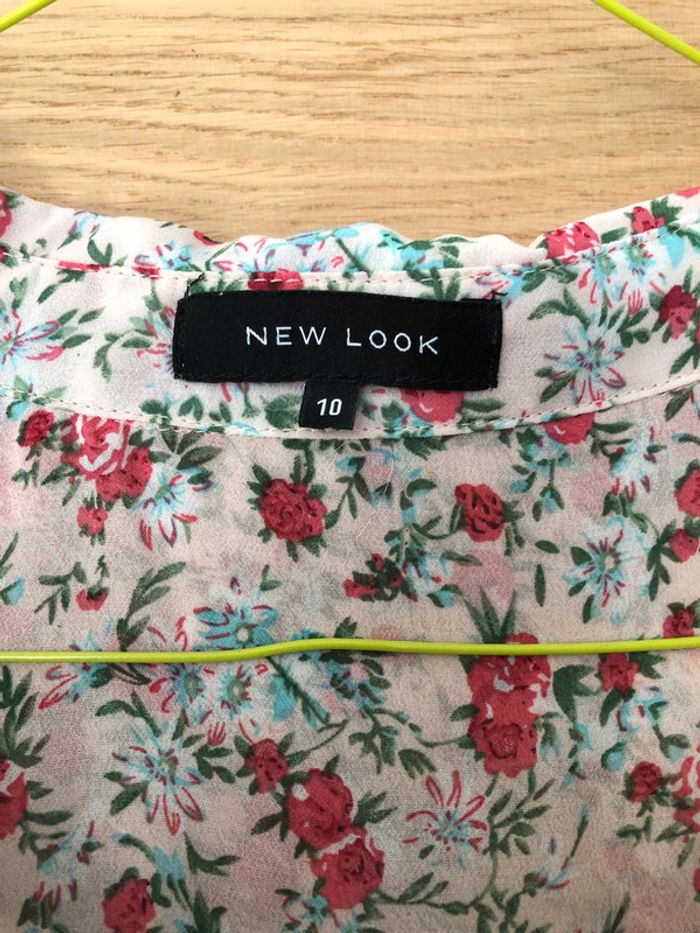 Blouse légère sans manche T-shirt chemisier débardeur New Look taille 10 ou 38 - photo numéro 3