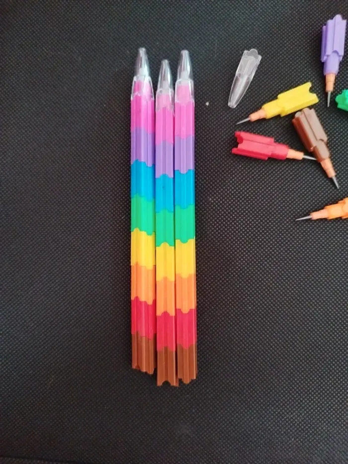 4 crayons papier bloc de construction avec mines changeable - photo numéro 2