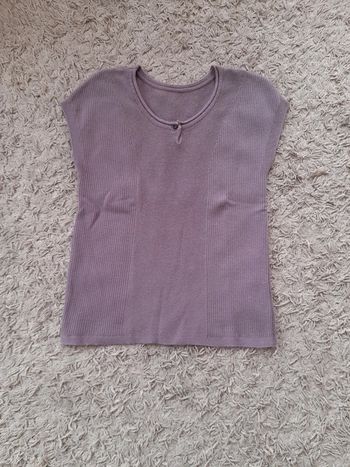 Pull débardeur lilas laine T40