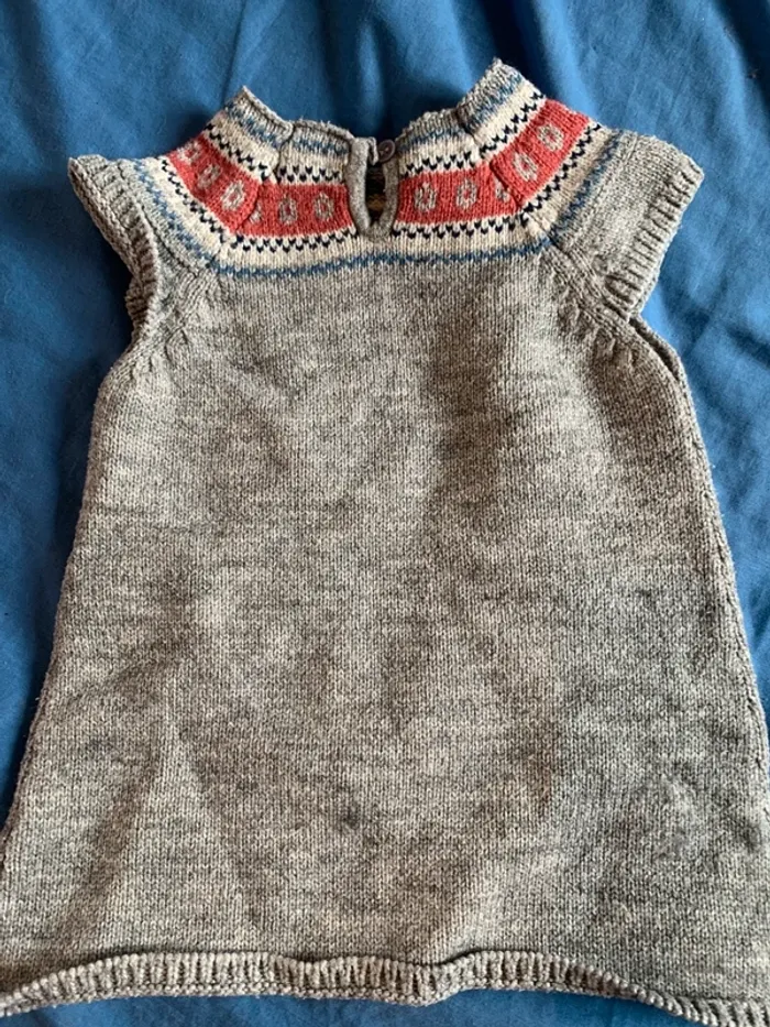 Robe laine tricot 9 mois bout’chou - photo numéro 3
