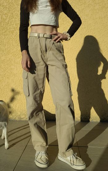 Pantalon cargo marron clair