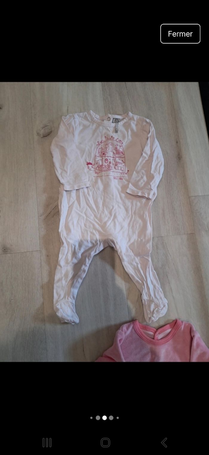 Lot de pyjamas et bodies fille 6mois - photo numéro 4