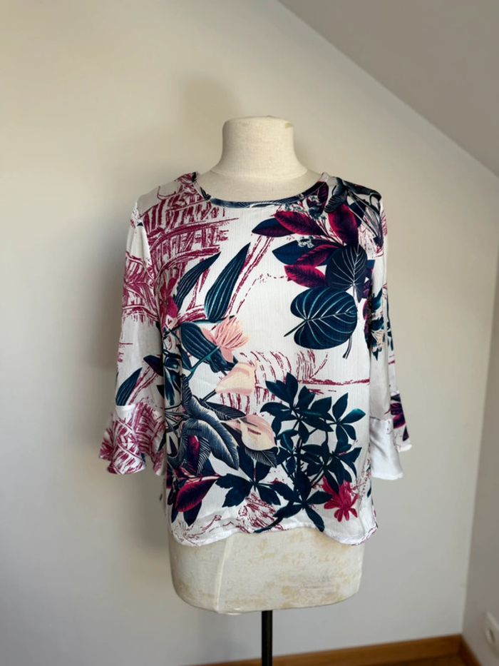 Belle blouse fluide fleurie Damart neuve 🌸 - photo numéro 2