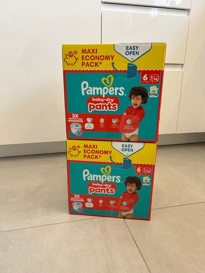 148 couches Pampers Baby Dry pants taille 6 - photo numéro 4