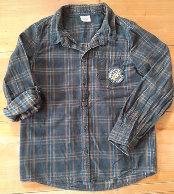 Chemise manches longues en velours TAO 8 ans