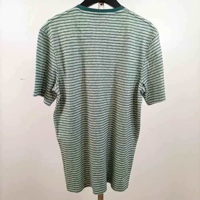T-shirt rayé vert/gris slim fit WE Taille M Style casual homme A808 - photo numéro 6