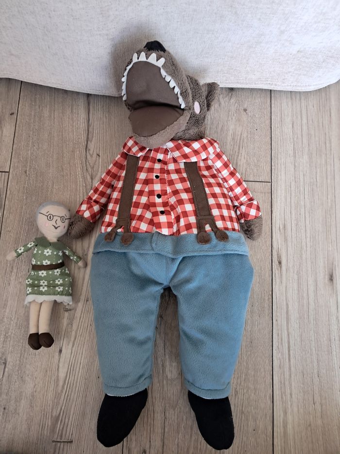 Peluche ikea. Grand méchant loup et grand mere. Conte petit chaperon rouge - photo numéro 7
