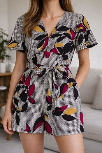 Combishort fleuri été légère