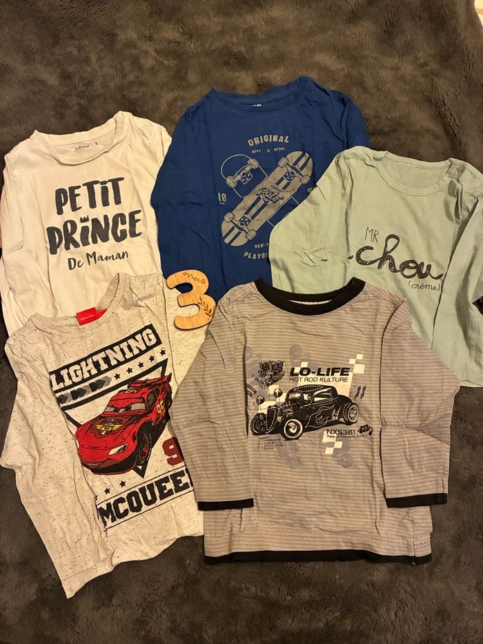 Lot tee shirt à manches garçon