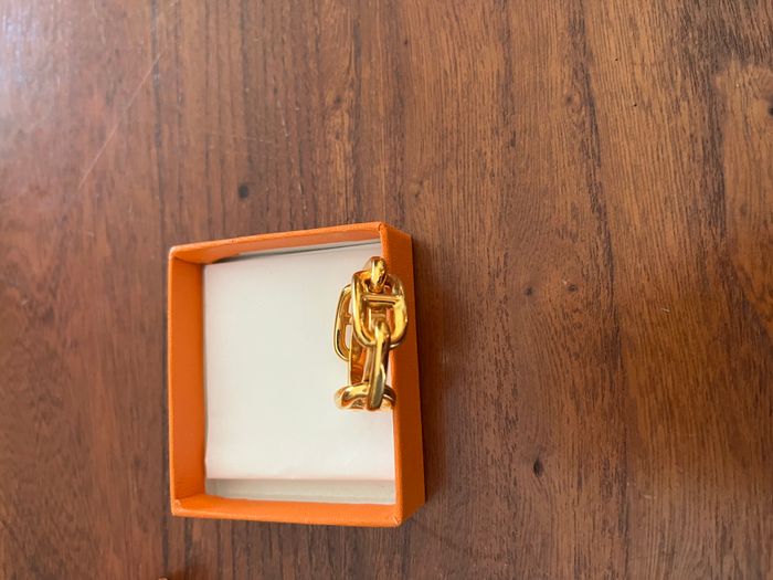 Anneau de carré Hermès doré - photo numéro 3