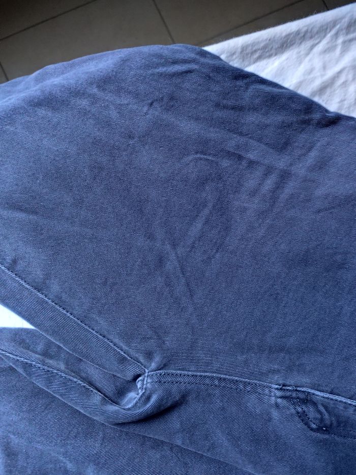 Pantalon en Jeans Mom Fit bleu / gris Naumy taille 40 - photo numéro 6