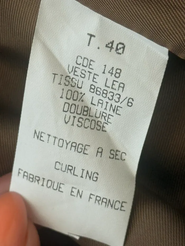 Blazer Curling – 100 % laine – Taille 40 – Made in France - photo numéro 6