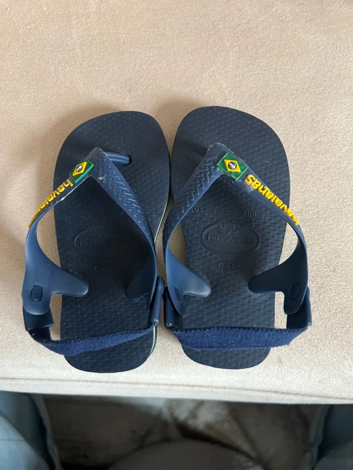 Tongs Baby bleu marine taille 21 - Havaïanas - photo numéro 2