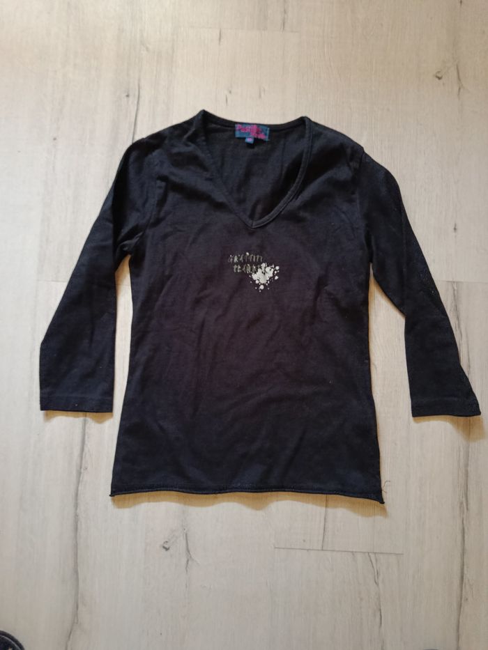 Tee-shirt manches 3/4 marque pastille menthe taille 38