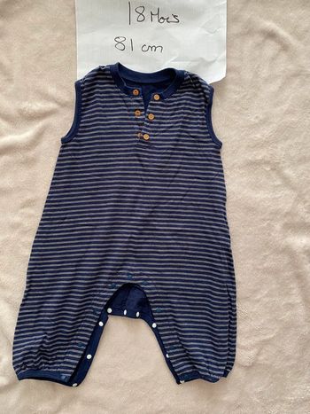 Salopette / barboteuse / Combi-shorts / combinaison été courte sans manches - Uniqlo - 18 mois - TBE