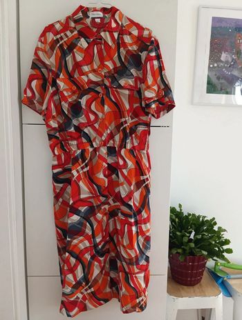 Robe en soie petet Hahn entièrement boutonnée