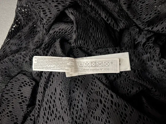 Nuisette noire ajourée Etam - Taille S - photo numéro 7