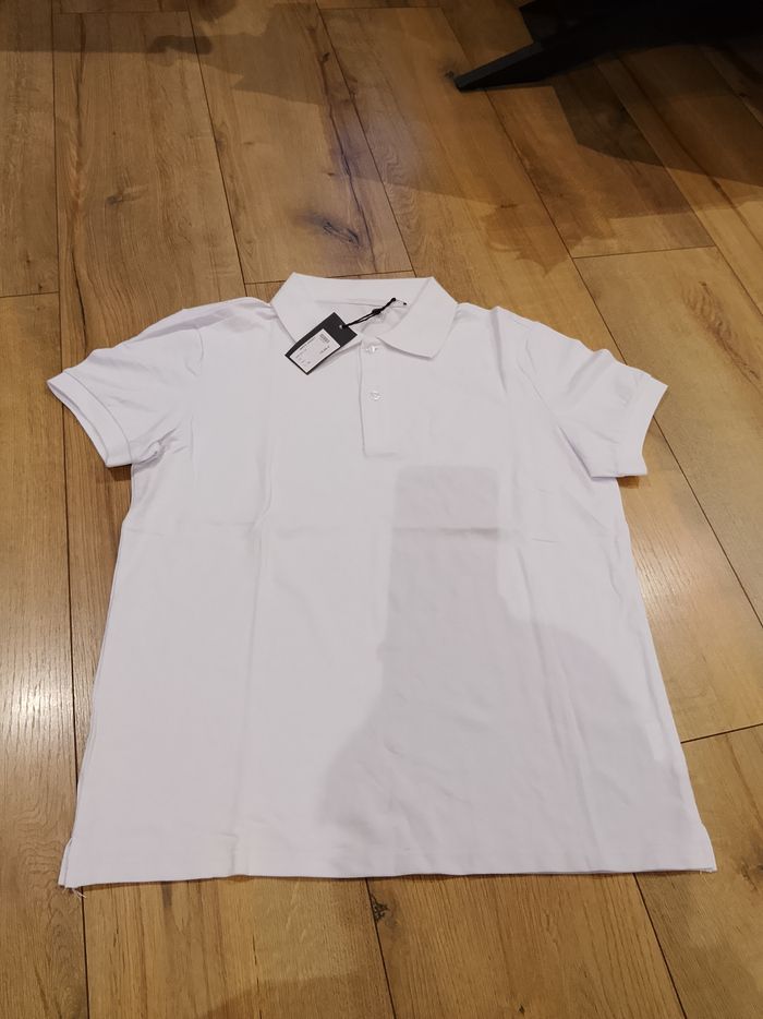 Polo blanc uni pour homme manches courtes XL Leeyo