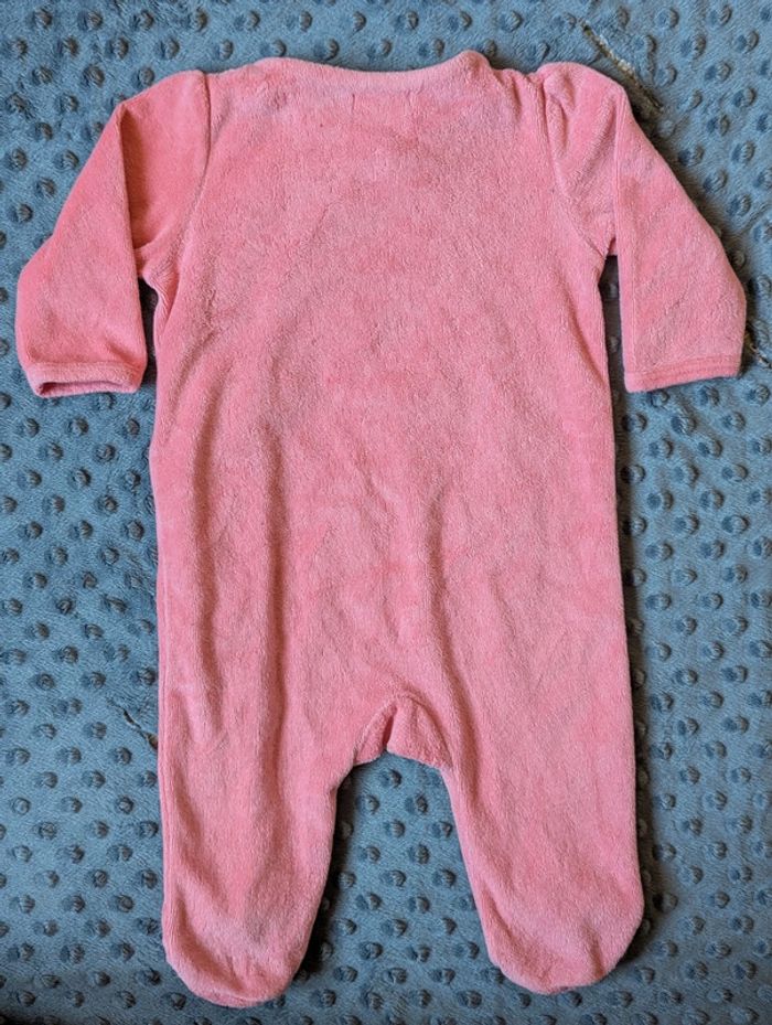 Grenouillère pyjama velours fille 3 mois Colombe velour - photo numéro 6