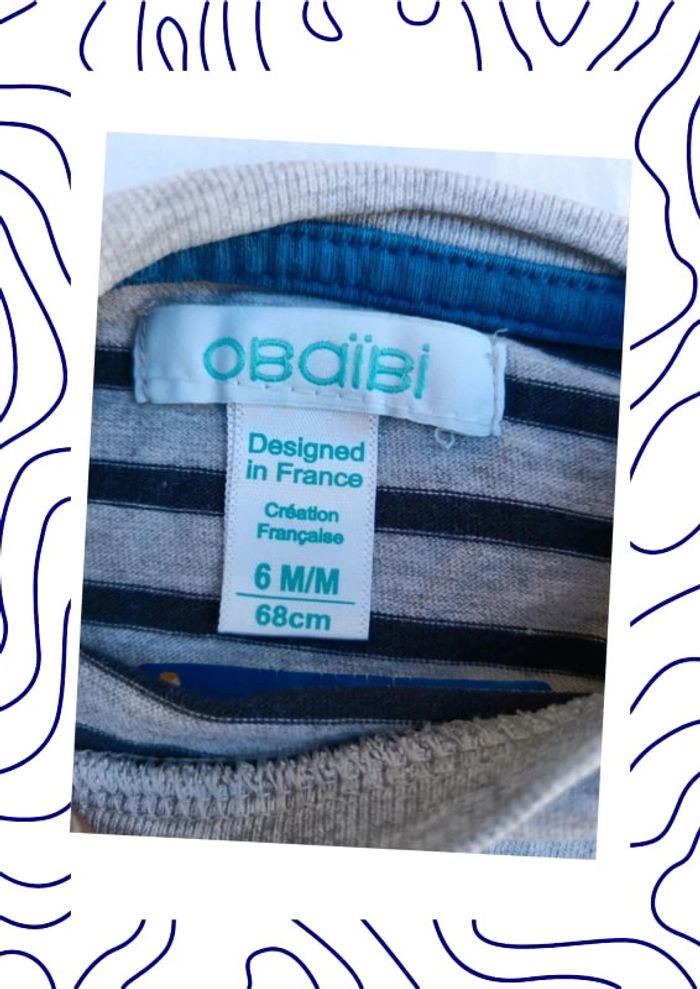 Tee shirt 6 mois Obaïbi - photo numéro 3
