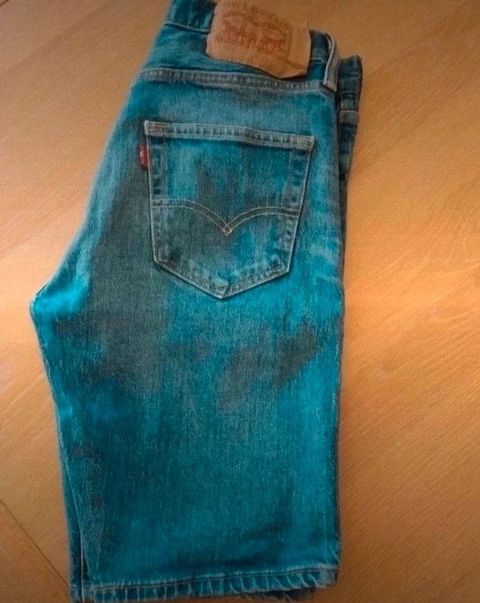 🎈Bermuda jean homme Levi's 501 bleu clair w28 taille 38 🎈