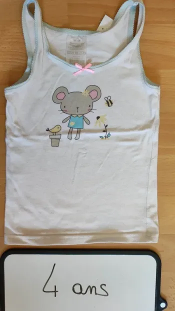 Maillot de corps taille 4 ans