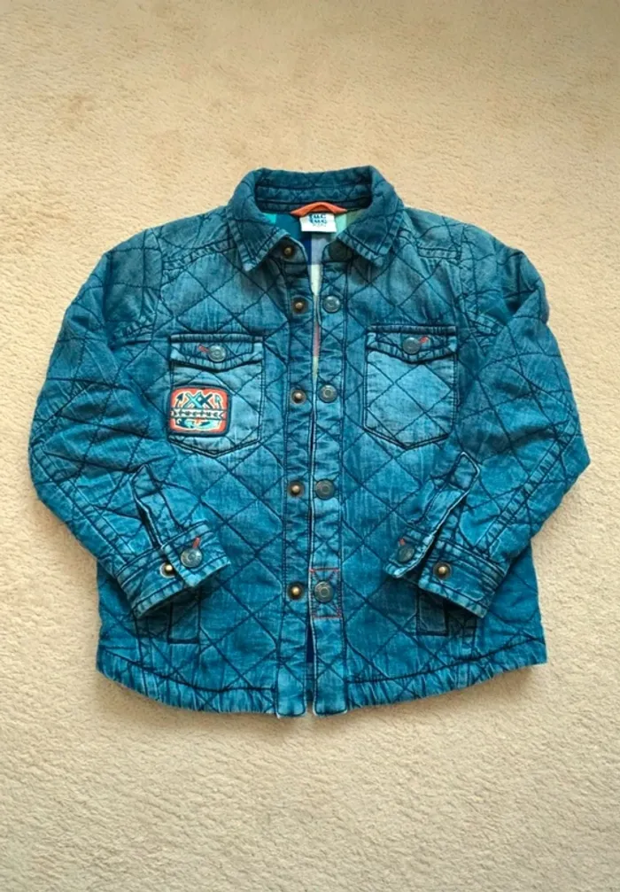3 ans veste en jean doublé effet matelassée